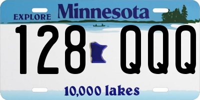 MN license plate 128QQQ