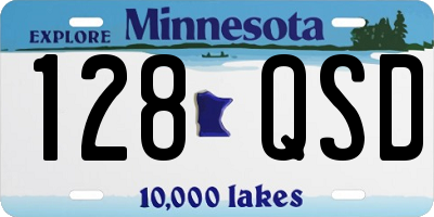 MN license plate 128QSD