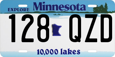 MN license plate 128QZD