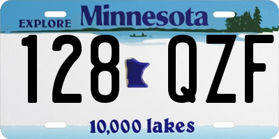 MN license plate 128QZF