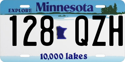 MN license plate 128QZH