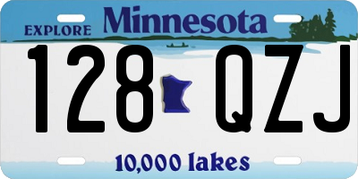 MN license plate 128QZJ