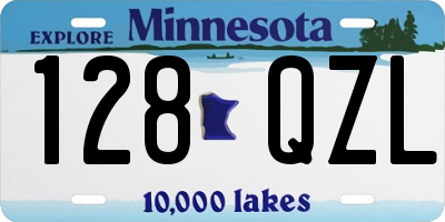 MN license plate 128QZL
