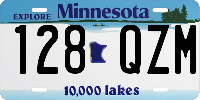MN license plate 128QZM