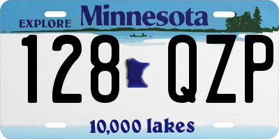 MN license plate 128QZP