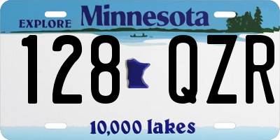 MN license plate 128QZR
