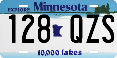 MN license plate 128QZS