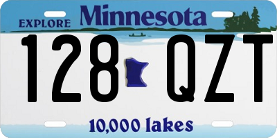 MN license plate 128QZT