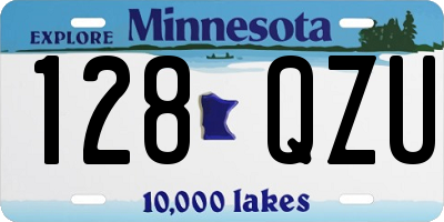 MN license plate 128QZU