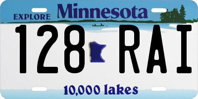 MN license plate 128RAI
