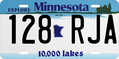 MN license plate 128RJA