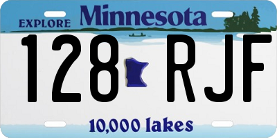 MN license plate 128RJF
