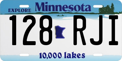 MN license plate 128RJI