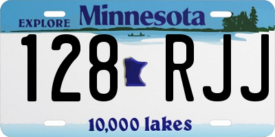 MN license plate 128RJJ