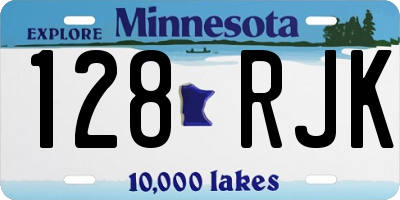 MN license plate 128RJK