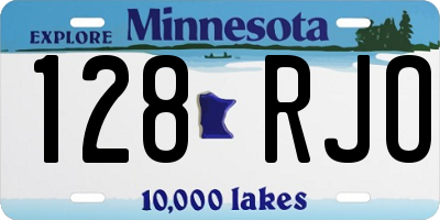 MN license plate 128RJO