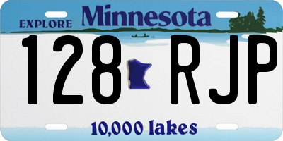 MN license plate 128RJP