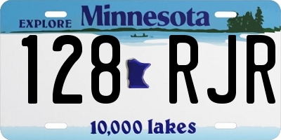 MN license plate 128RJR