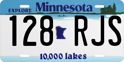 MN license plate 128RJS