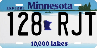 MN license plate 128RJT