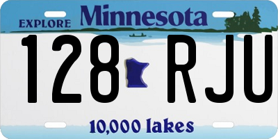MN license plate 128RJU