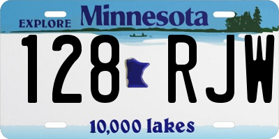 MN license plate 128RJW