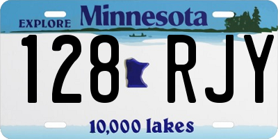 MN license plate 128RJY