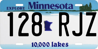 MN license plate 128RJZ