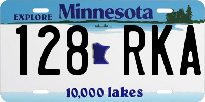 MN license plate 128RKA