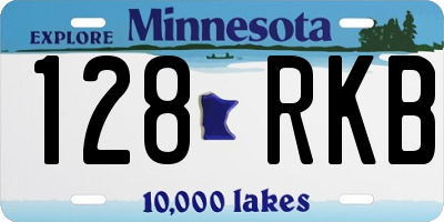 MN license plate 128RKB