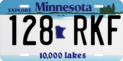 MN license plate 128RKF