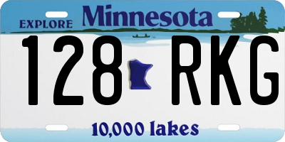 MN license plate 128RKG