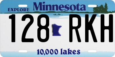 MN license plate 128RKH