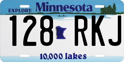MN license plate 128RKJ