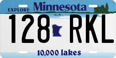 MN license plate 128RKL