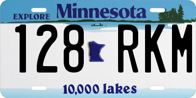 MN license plate 128RKM