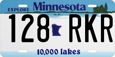 MN license plate 128RKR
