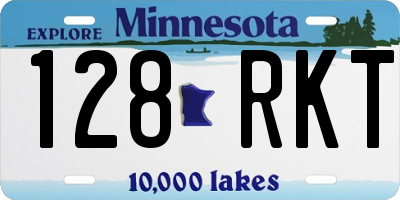 MN license plate 128RKT