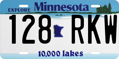 MN license plate 128RKW