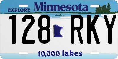 MN license plate 128RKY