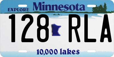 MN license plate 128RLA