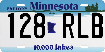 MN license plate 128RLB