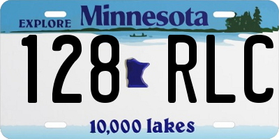 MN license plate 128RLC