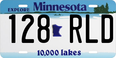 MN license plate 128RLD