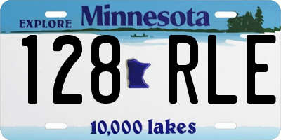 MN license plate 128RLE