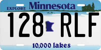 MN license plate 128RLF
