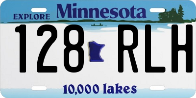 MN license plate 128RLH