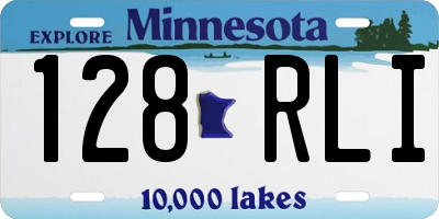 MN license plate 128RLI