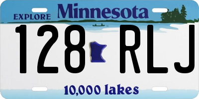 MN license plate 128RLJ