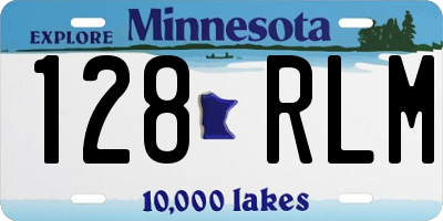 MN license plate 128RLM